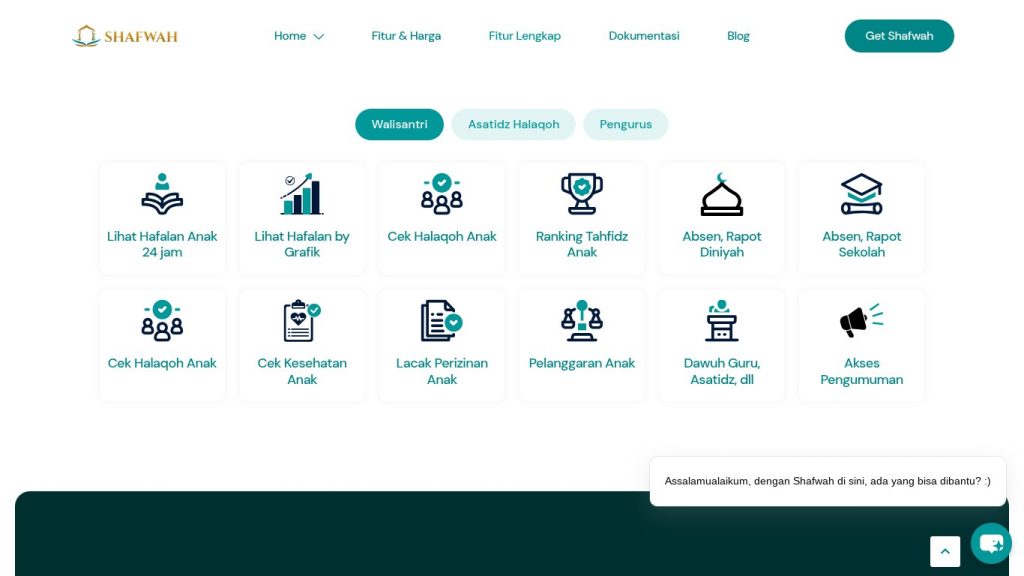 Fitur Lengkap Aplikasi Tahfidz Shafwah dan Manajemen Pondok